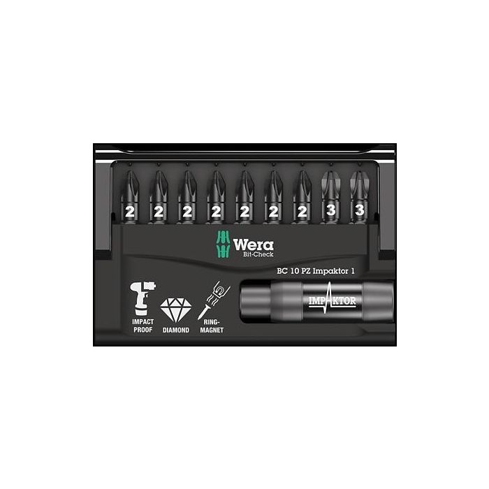 Wera Bit-Check 10 PZ Impaktor 1 1 Wera Bit-Check 10 PZ Impaktor 1 1