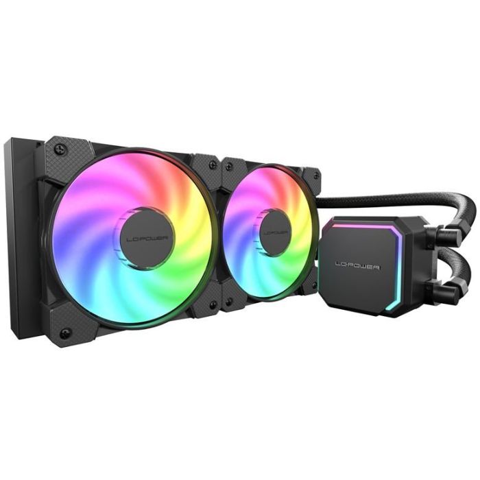 LC-Power LC-CC-240-B-ARGB Cooler All-in-One de Líquido para Procesador, 2 Ventiladores 12 cm, Iluminación ARGB, Negro 0 LC-Power LC-CC-240-B-ARGB Cooler All-in-One de Líquido para Procesador, 2 Ventiladores 12 cm, Iluminación ARGB, Negro 0