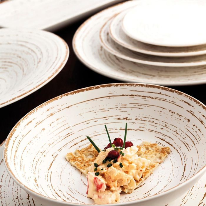 Ariane Plato Hondo Porcelana Tornado White 21 cm (6 Unidades) Cerámica Reforzada Apto Microondas y Horno 4 Ariane Plato Hondo Porcelana Tornado White 21 cm (6 Unidades) Cerámica Reforzada Apto Microondas y Horno 4