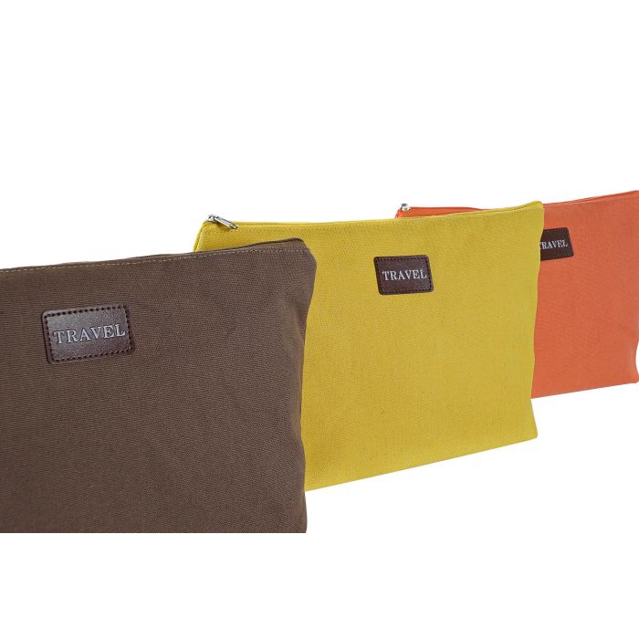 Neceser Loft DKD Home Decor Marron Naranja 8 x 20 x 33 cm (12 Unidades) 1