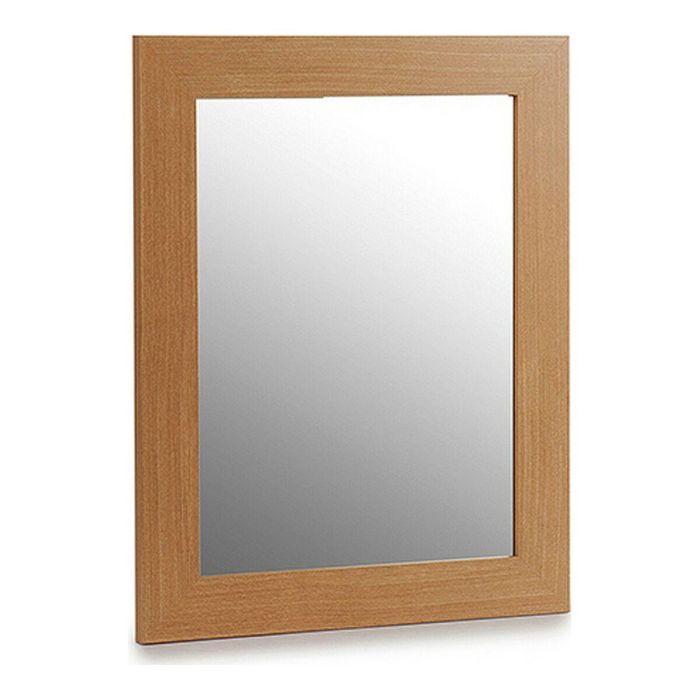 Giftdecor Espejo con Marco Marrón Natural de Madera MDF y Vidrio 38x48 cm (6 Unidades)