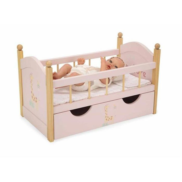 Muñecas Arias Cama con Cajón Nature para muñecas, 52,5x29,5x32 cm, edad mínima 3 años, incluye cajón, montaje necesario 1