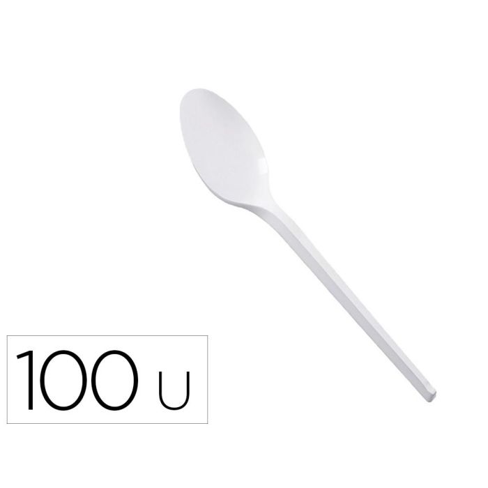 Cuchara De Plastico Blanco Reutilizable Paquete De 100 Unidades Cuchara De Plastico Blanco Reutilizable Paquete De 100 Unidades