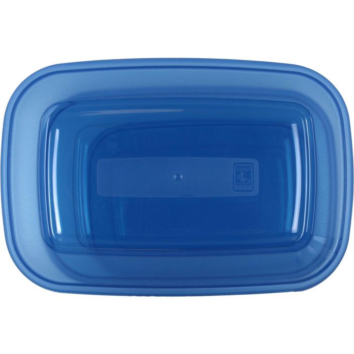 Tontarelli Set 3 Fiambreras Rectangulares 1L/2L/3L Tapa Azul (20 Cajas) 3