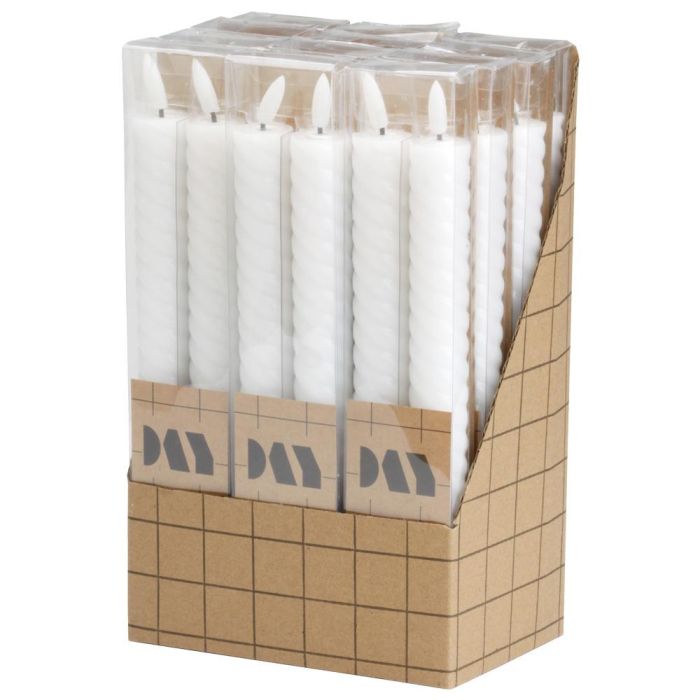 Day Build It Up Juego de 2 Velas LED Helicoidales, Luz Cálida, Altura 25 cm 3