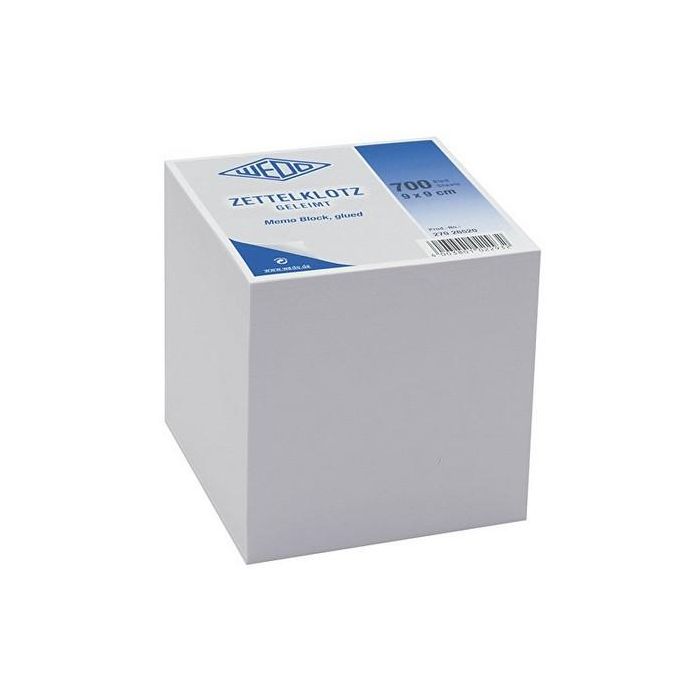 WEDO Ersatzpapier lose, papel de recambio 9 x 9 cm, blanco