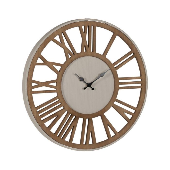 Reloj de Pared Natural Hierro Madera MDF 57,5 x 4 x 57,5 cm 7