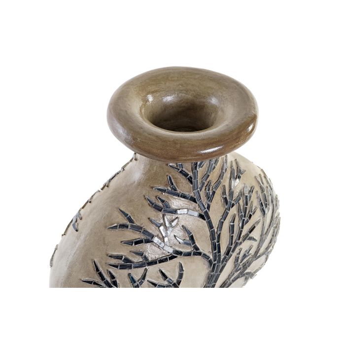 DKD Home Decor Jarrón Balinés de Cristal y Terracota, Colores Beige y Negro, Diseño Árbol, Alto 33.5 cm x Largo 15 cm x Ancho 30 cm 2 DKD Home Decor Jarrón Balinés de Cristal y Terracota, Colores Beige y Negro, Diseño Árbol, Alto 33.5 cm x Largo 15 cm x Ancho 30 cm 2