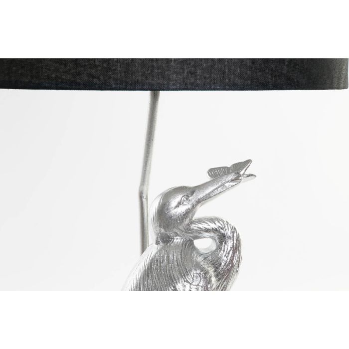DKD Home Decor Lámpara Sobremesa Oriental Plateado Negro 33 x 74 x 33 cm 2