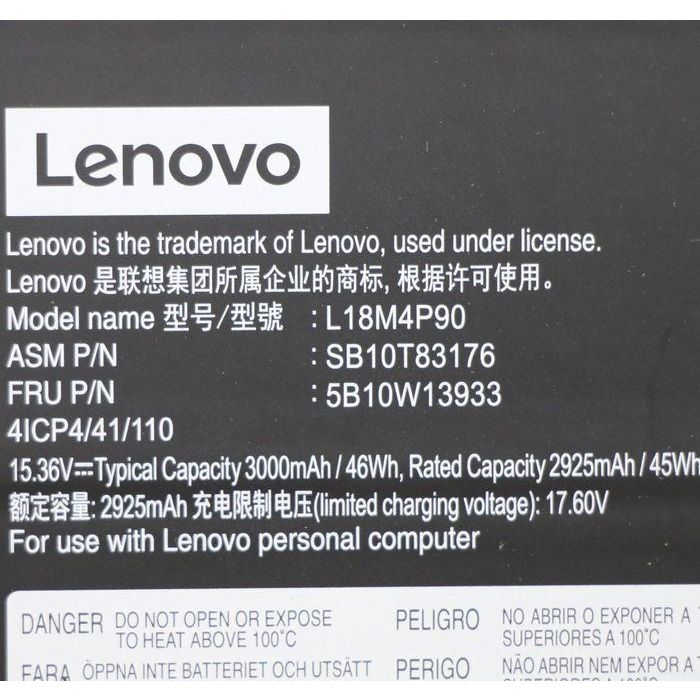 Lenovo Internal lithium-ion battery, 46Wh capacity, 4-cell design, compatible with Lenovo ThinkPad L13 laptops, supports Smart Management Platform. 4 Lenovo Internal lithium-ion battery, 46Wh capacity, 4-cell design, compatible with Lenovo ThinkPad L13 laptops, supports Smart Management Platform. 4