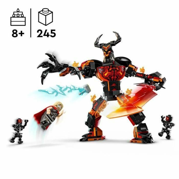 LEGO Marvel 76289 Minifigura para construir de Thor vs. Surtur, set de superhéroe 5