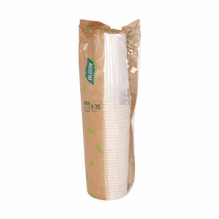 Set de Vasos Algon Desechables Cartón Blanco 35 Piezas 350 ml (20 Unidades) 2 Set de Vasos Algon Desechables Cartón Blanco 35 Piezas 350 ml (20 Unidades) 2