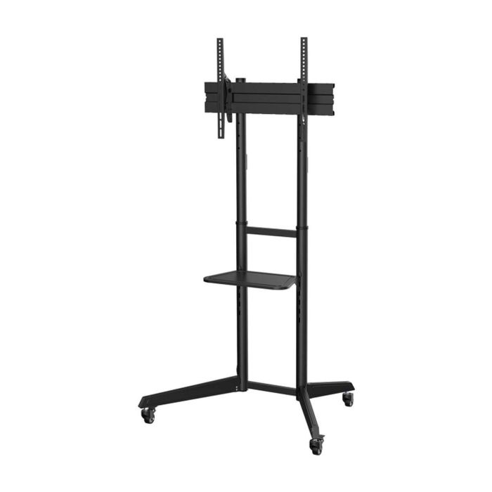AISENS - SOPORTE DE SUELO ECO CON RUEDA, BANDEJA PARA DVD PARA MONITOR/TV 50KG DE 37-70, NEGRO 1