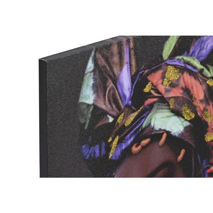 DKD Home Decor Cuadro Colonial Multicolor 2 x 70 x 50 cm (2 Unidades) Lienzo y MDF Estilo Africano 1