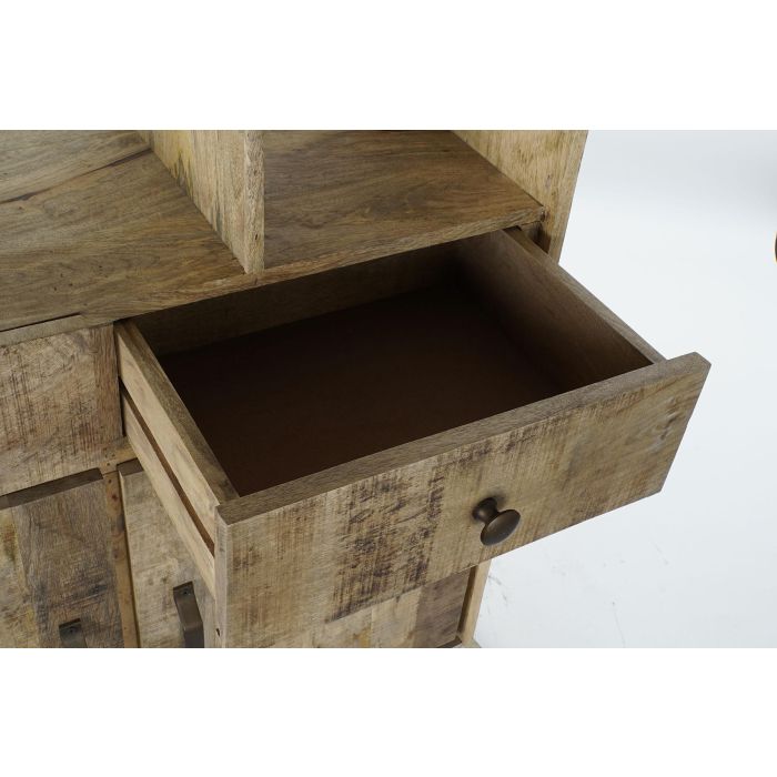 DKD Home Decor Estanteria Cottage Estilo Rústico Natural Mango y Metal 95 x 44 x 172 cm con 2 Cajones y 2 Puertas 4 DKD Home Decor Estanteria Cottage Estilo Rústico Natural Mango y Metal 95 x 44 x 172 cm con 2 Cajones y 2 Puertas 4