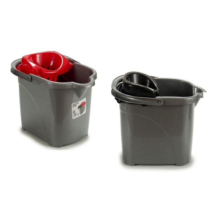 Cubo de Fregar Con ruedas Plástico 31 x 31 x 41 cm 15 L (24 Unidades) 2 Cubo de Fregar Con ruedas Plástico 31 x 31 x 41 cm 15 L (24 Unidades) 2