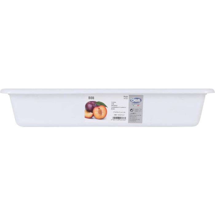 Cubeta Blanca 37x23x7 cm / 3.6L Bob - Dem (24 Unidades) 1 Cubeta Blanca 37x23x7 cm / 3.6L Bob - Dem (24 Unidades) 1