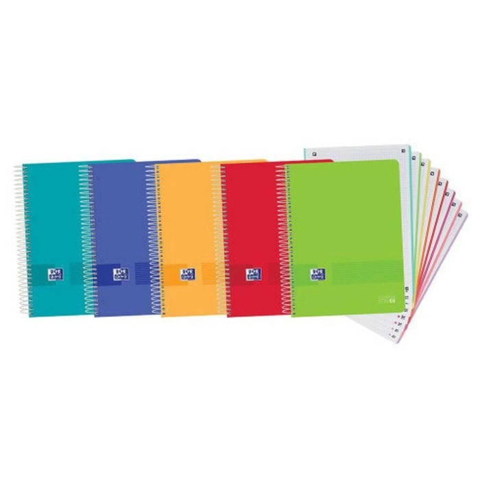 Set de Cuadernos Oxford Multicolor A4 160 Hojas (5 Unidades) 1 Set de Cuadernos Oxford Multicolor A4 160 Hojas (5 Unidades) 1