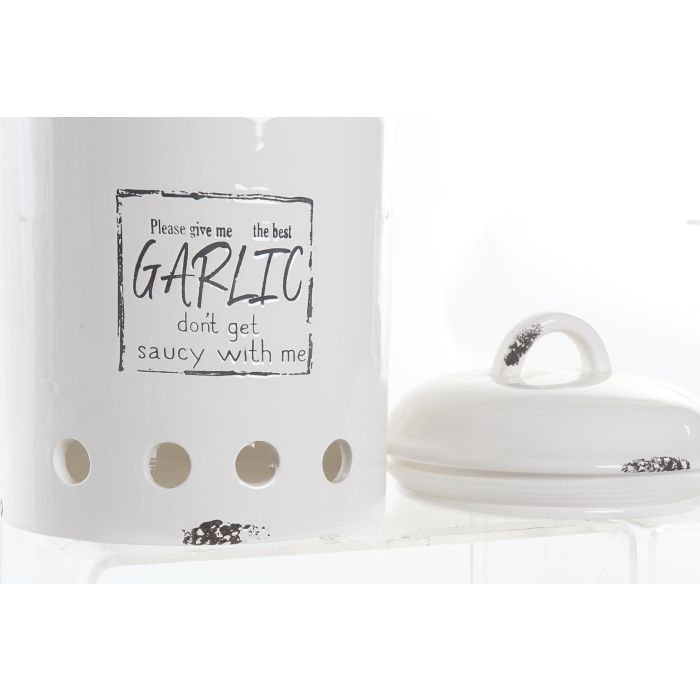 DKD Home Decor Bote Blanco 17.7 x 26 x 17.7 cm Dolomita 1