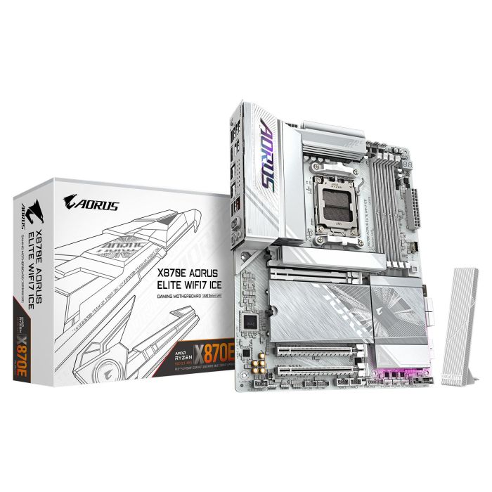 Gigabyte GA-X870E A ELITE WIFI7 ICE Placa Base ATX AM5 DDR5 Wifi 7 PCIe 5.0 USB4 0 Gigabyte GA-X870E A ELITE WIFI7 ICE Placa Base ATX AM5 DDR5 Wifi 7 PCIe 5.0 USB4 0