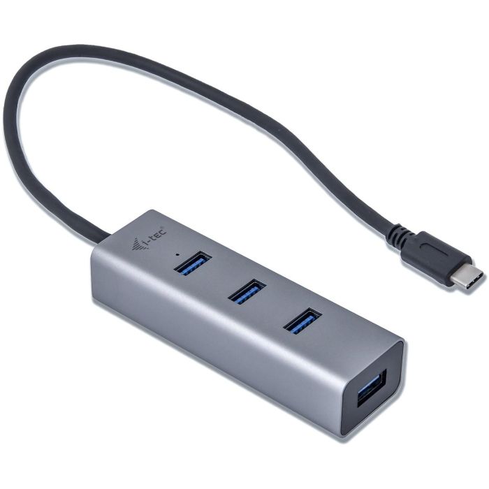 Hub USB i-Tec C31HUBMETAL403 USB x 4 Gris 1 Hub USB i-Tec C31HUBMETAL403 USB x 4 Gris 1