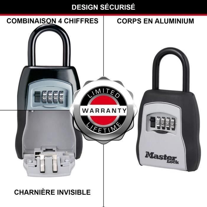 Master Lock Caja de Seguridad para Llaves con Combinación Programable de 4 Dígitos, Resistente a la Intemperie, Cuerpo de Aluminio y Mango 3 Master Lock Caja de Seguridad para Llaves con Combinación Programable de 4 Dígitos, Resistente a la Intemperie, Cuerpo de Aluminio y Mango 3