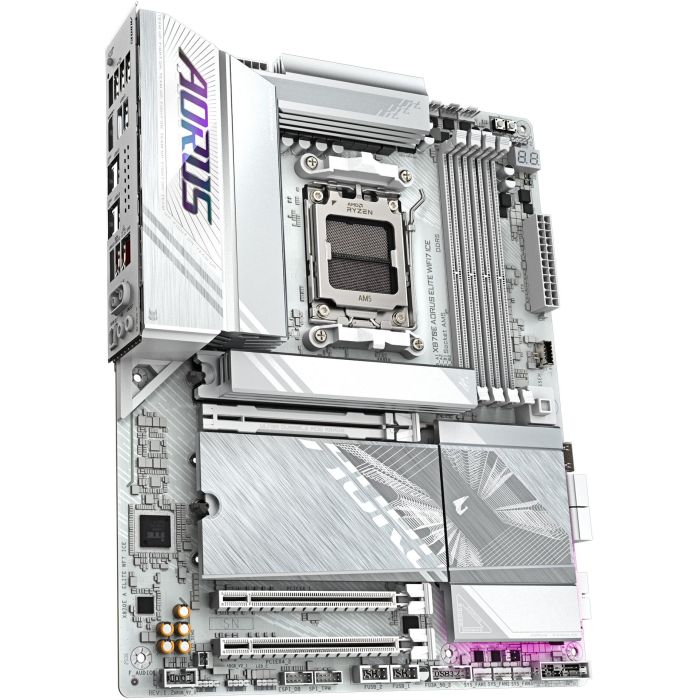 GIGABYTE GA-X870E A ELITE WIFI7 ICE Placa Base AMD X870E AM5 DDR5 hasta 8200 MHz Wi-Fi 7 USB 4 2