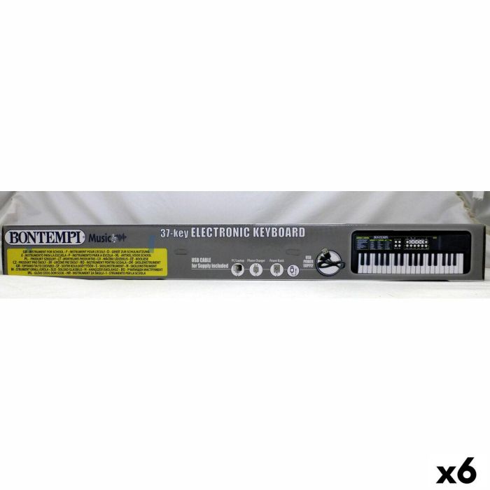 Teclado 37 Teclas Bontempi 42 x 4 x 15 cm (6 Unidades) 7 Teclado 37 Teclas Bontempi 42 x 4 x 15 cm (6 Unidades) 7