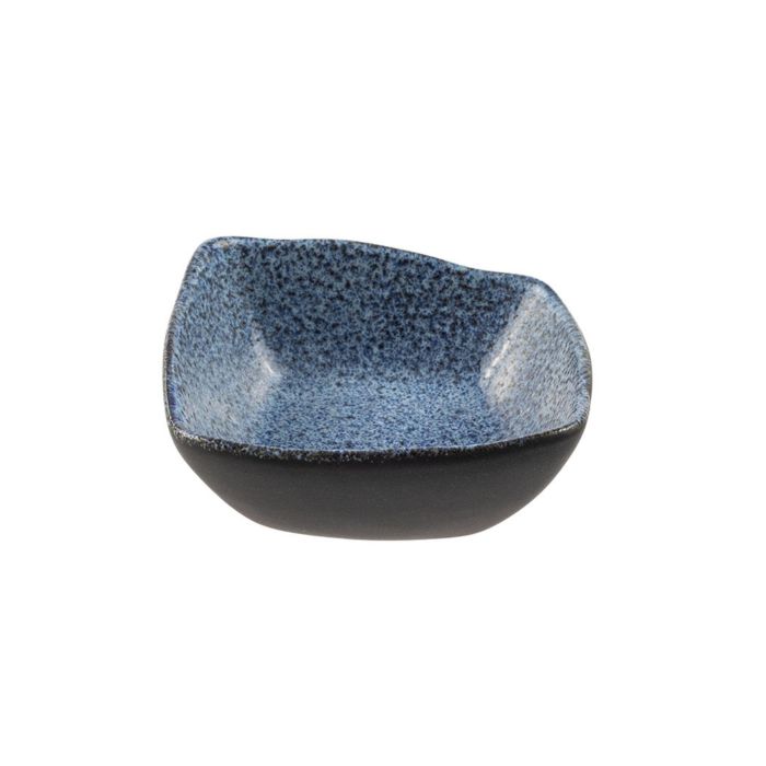 SUMMA IO GRANILLA Bol Cuadrado 13 x 13 cm, Altura 4 cm, 26 cl, Apto Lavavajillas, Vajilla Colección IO, Esmalte Azul (Set de 12)