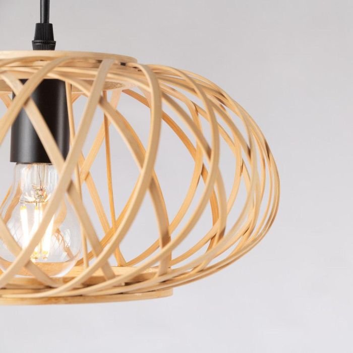 Lámpara Colgante Ha Long de Ratán Natural Boho-Chic, Ideal para Calidez Ambiente, Compatible Bombilla E27 RGB CCT SKD-P80111 4
