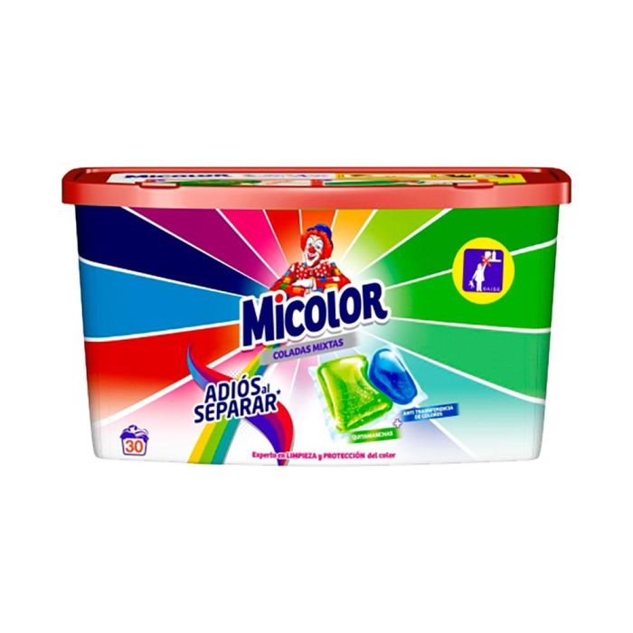 Micolor Detergente cápsulas Adiós al separar 30 dosis 660 g - Especial para ropa de color