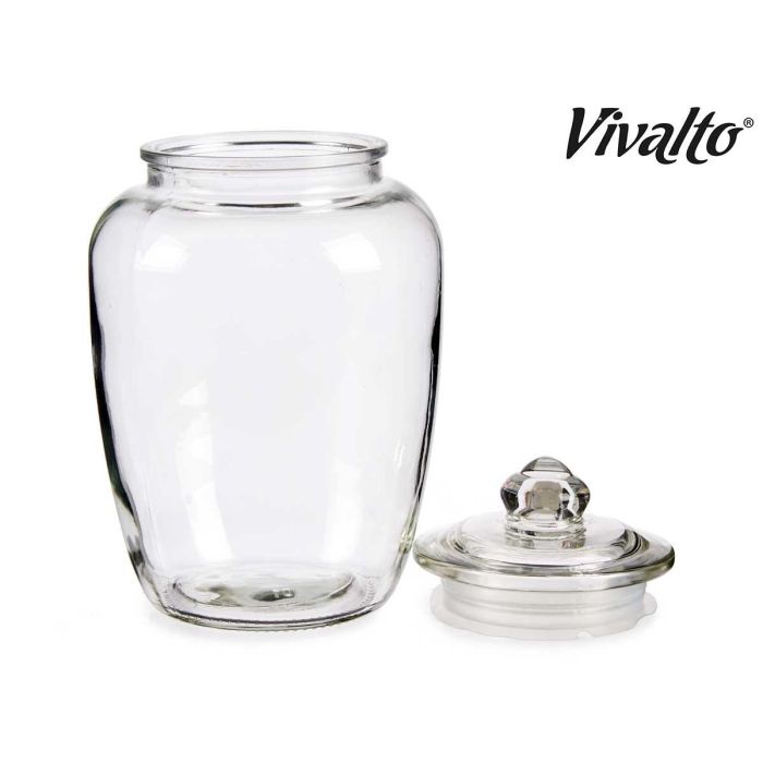 Bote Vidrio Hermetico 2,3L Vivalto 15x23x15cm (8 Unidades) 3 Bote Vidrio Hermetico 2,3L Vivalto 15x23x15cm (8 Unidades) 3