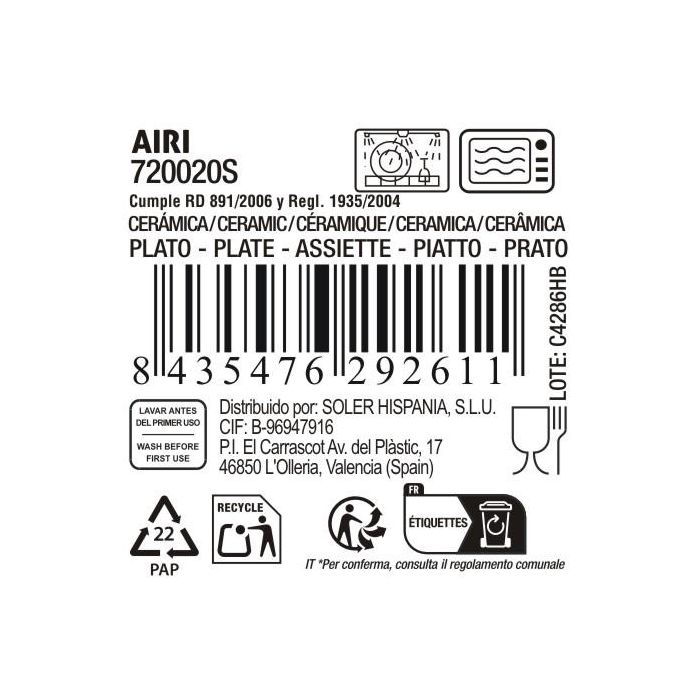 Fuente Redonda Japo Airi 20 cm - Inde (18 Unidades) 4 Fuente Redonda Japo Airi 20 cm - Inde (18 Unidades) 4