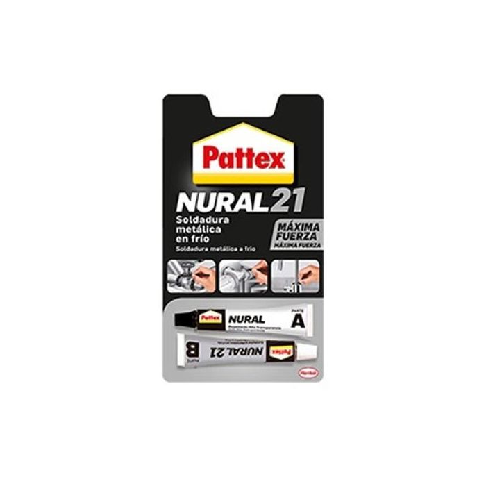 Pattex Nural 21 Soldadura Metálica en Frío 22ml 2662490 - Para Metal, Resistente, Color Gris