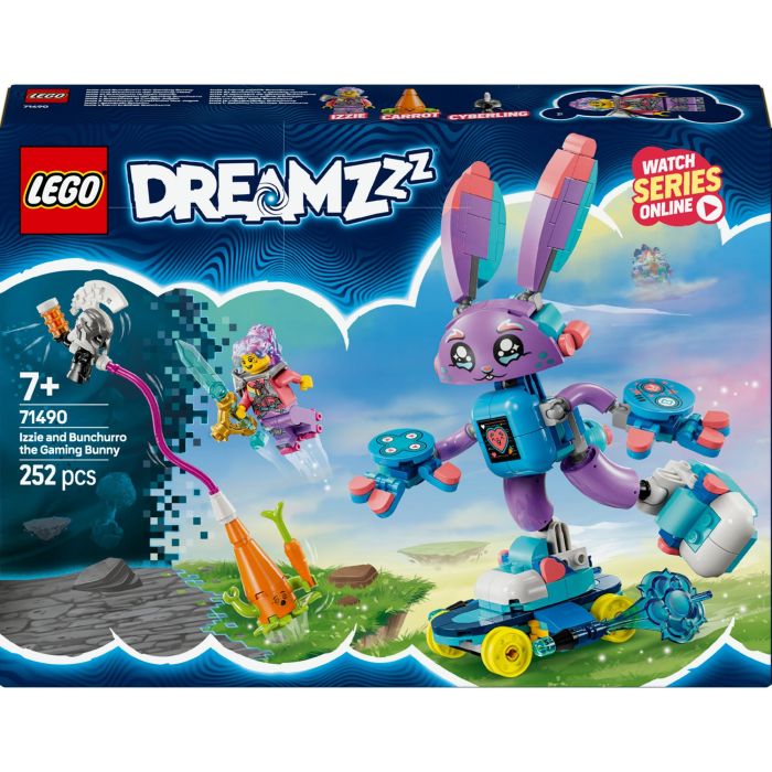 LEGO 71490 DREAMZzz Izzie y Bunchurro El Conejo Jugón Set de Construcción Articulado Transformable con Minifigura Izzie +7 Años 0 LEGO 71490 DREAMZzz Izzie y Bunchurro El Conejo Jugón Set de Construcción Articulado Transformable con Minifigura Izzie +7 Años 0
