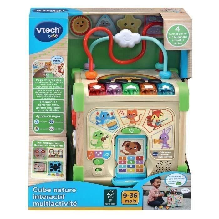 Cubo Naturaleza Multiactividad Interactivo Vtech (Juguete de Madera Certificado Fsc) 1 Cubo Naturaleza Multiactividad Interactivo Vtech (Juguete de Madera Certificado Fsc) 1