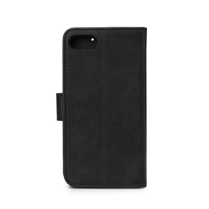 eSTUFF Funda Billetera PU para iPhone SE 2022/2020 Negra - Protección con Ranuras para 3 Tarjetas y Soporte 2