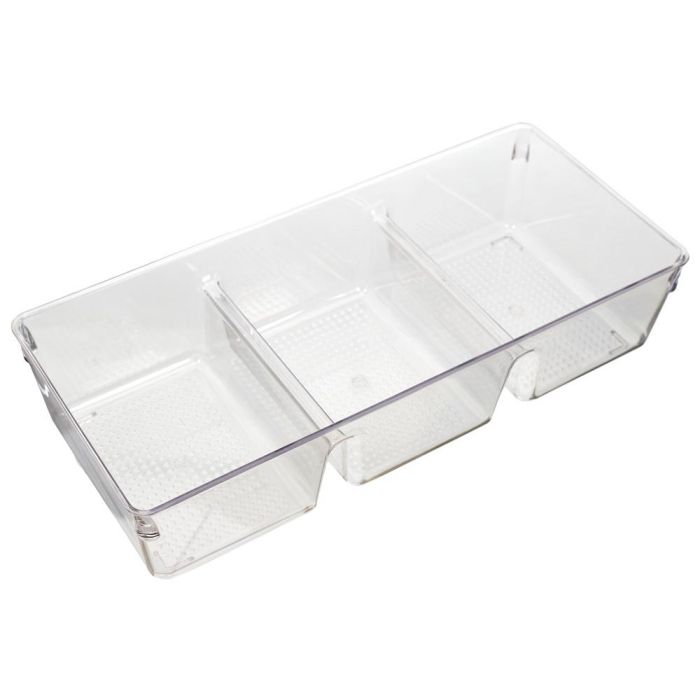Cook Concept Cubeta Nevera Transparente con 3 Compartimentos Organizar Comida 34x15,2x7,5 cm 0 Cook Concept Cubeta Nevera Transparente con 3 Compartimentos Organizar Comida 34x15,2x7,5 cm 0
