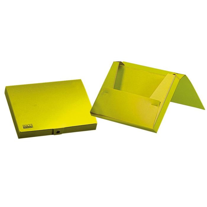 Carpeta Liderpapel Portadocumentos Gomas Polipropileno Din A4 Amarillo Fluor Opaco Lomo 25 mm 1