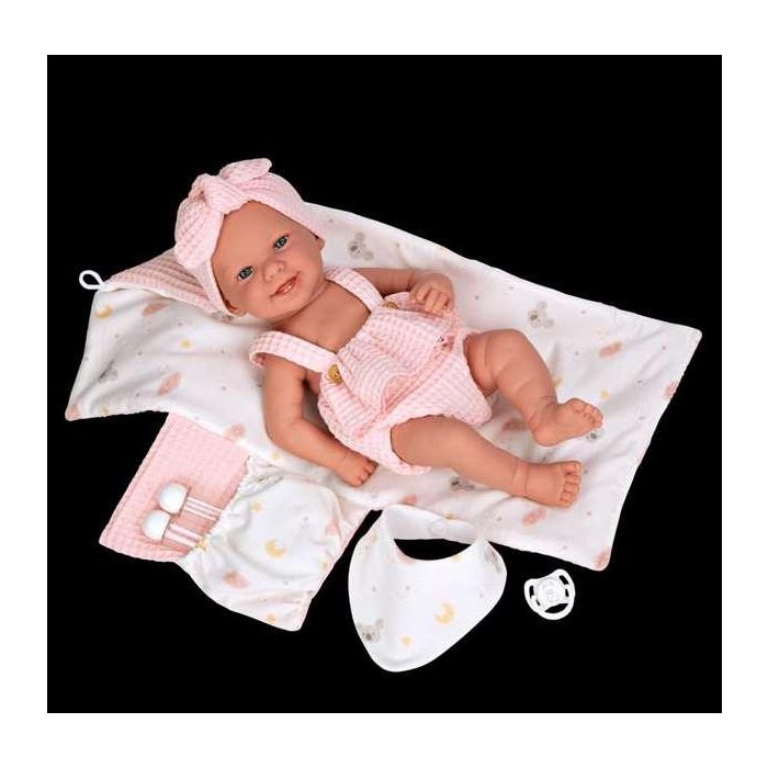 Muñecas Arias Muñeca Zoe 42 cm Rosa c/Cambiador y Babero (Cuerpo Vinyl, Sexo Niña) 12