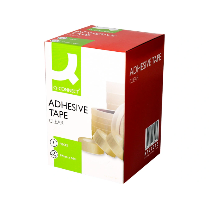 Q-connect Cinta adhesiva transparente 66 mt x 19 mm 6