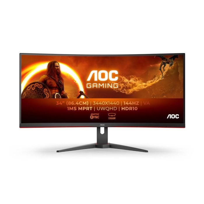 AOC CU34G2XE 34 WQHD Monitor PC Curvo Panel VA 144Hz 1ms 1 HDMI 1DP Sincronización Adaptativa Negro 18