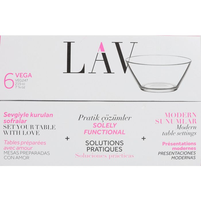 Lav Set 6 Bols Vega 10.5 cm - 215 cc (8 Cajas) 2