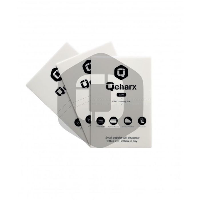 Qcharx international Láminas Proteccion Frontales Hidrogel HD 50 Unidades Alta Visibilidad y Protección Anti-Abrasión y Golpes