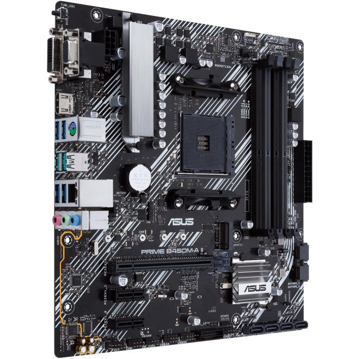 ASUS PRIME B450M-A II Placa Base micro ATX AMD AM4 Ryzen, DDR4 hasta 128GB, HDMI, DVI-D, VGA 3