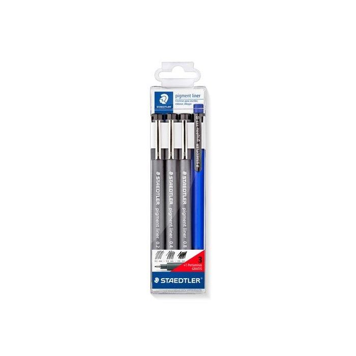 Rotulador Calibrado Staedtler 308 Pigment Liner Bolsa De 3 (0,2 - 0,4 - 0,8 Mm)