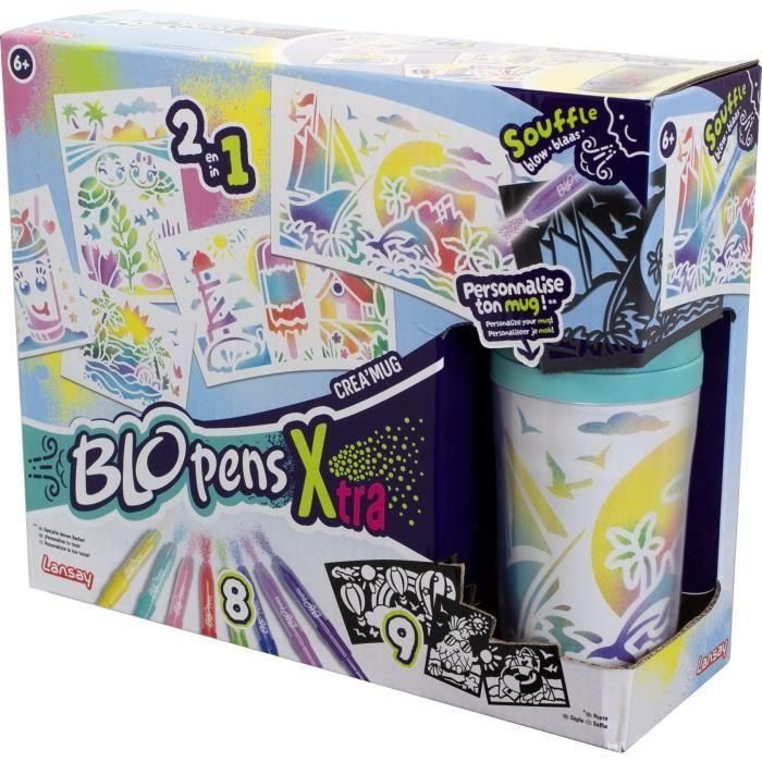 Blopens - LANSAY - Créa'mug - 9 plantillas - 1 taza - A partir de 6 años Blopens - LANSAY - Créa'mug - 9 plantillas - 1 taza - A partir de 6 años