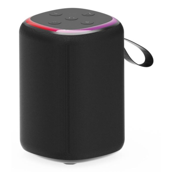 GEMBIRD SPK-BT-LED-08S Altavoz Portátil Bluetooth para Fiestas con Luz LED RGB, Micrófono Integrado y Lector Micro SD/USB/FM/AUX