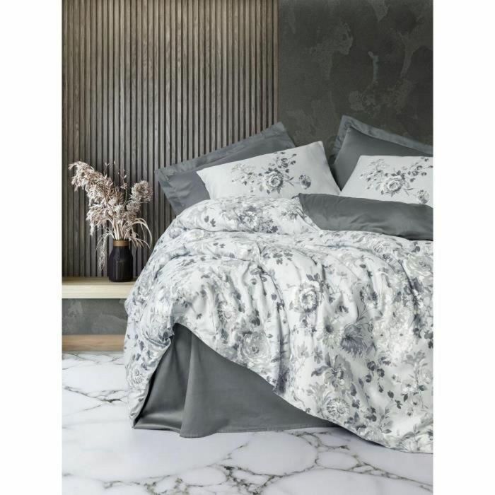 Juego de Cama 220x240 cm + 2 Fundas Almohada 60x60 cm 100% Algodón Satén Gris ASI8684283425655 0 Juego de Cama 220x240 cm + 2 Fundas Almohada 60x60 cm 100% Algodón Satén Gris ASI8684283425655 0