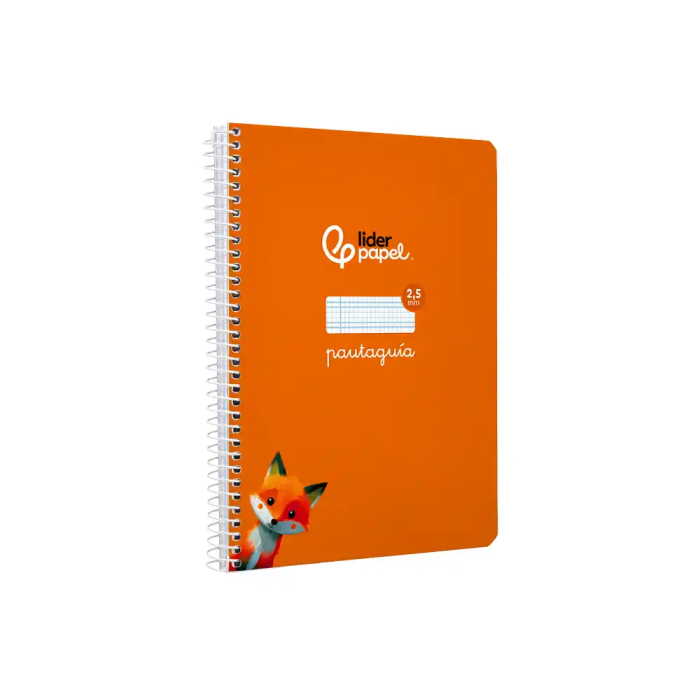 Liderpapel Cuaderno Espiral A5 Pautaguía Tapa Blanda 40 Hojas 75gr Cuadro Pautado 2,5mm Naranja 4